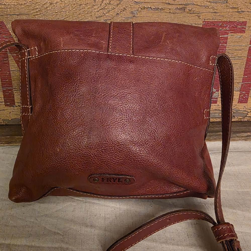 Frye Brick Red Leather Shoulder Bag - Picture 3 of 7